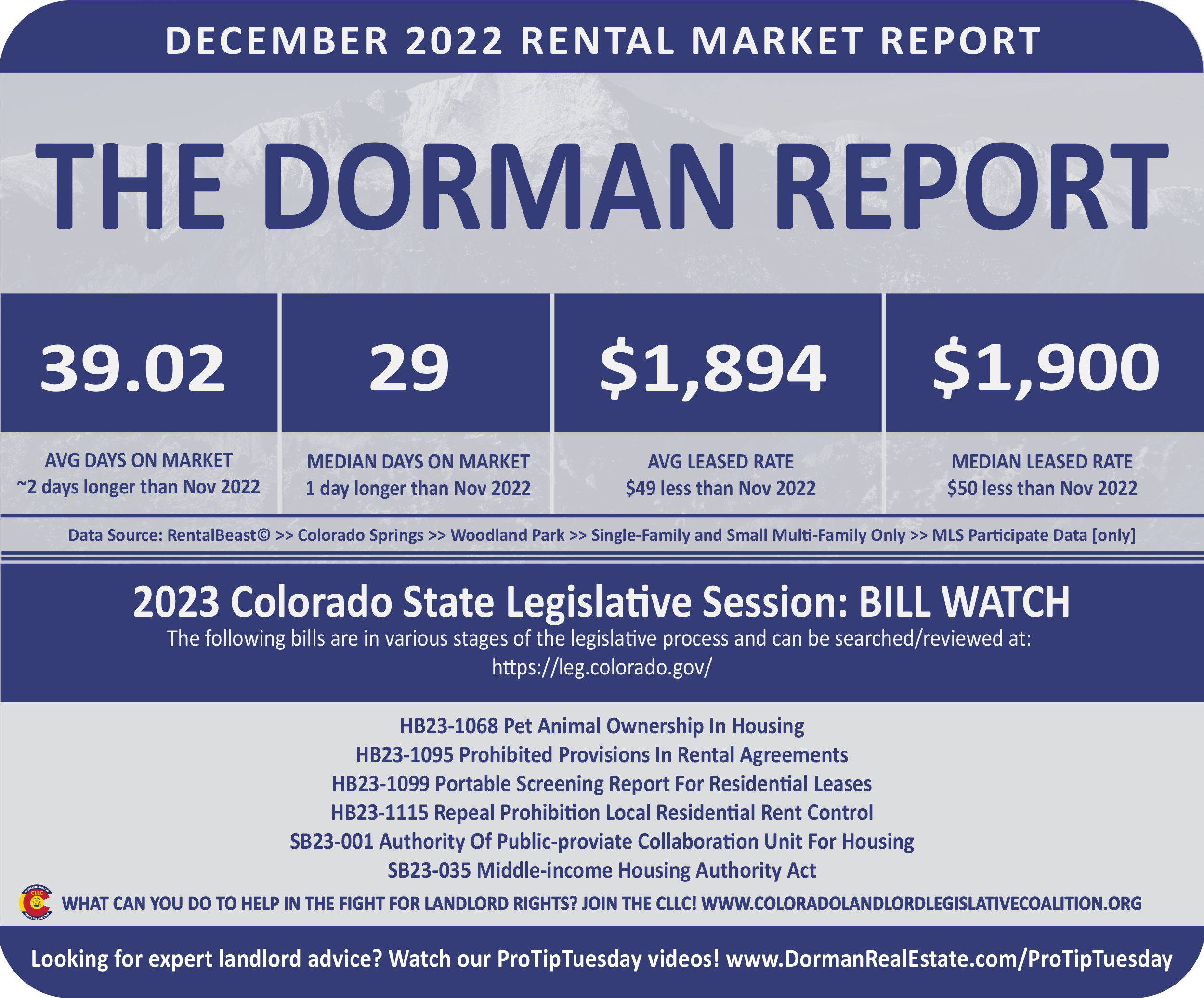 DECEMBER 2022 RENTAL MARKET REPORT
